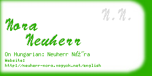 nora neuherr business card